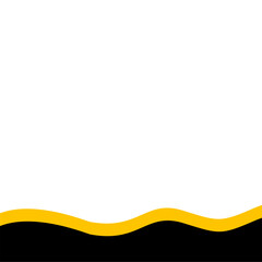 Black And Gold Wavy Footer