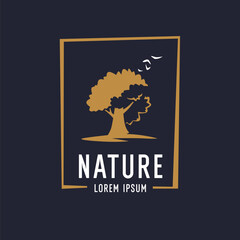 A beautiful flat illustration depicts nature. Modern graphics, artistic drawing. Vector graphics.