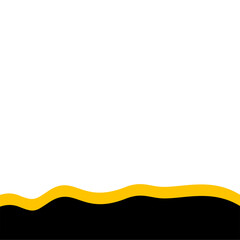 Black And Gold Wavy Footer