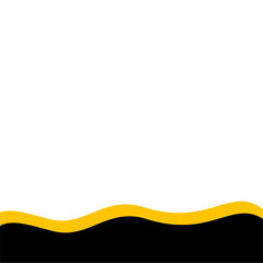 Black And Gold Wavy Footer