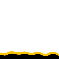 Black And Gold Wavy Footer