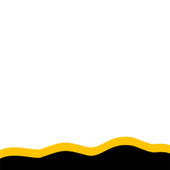 Black And Gold Wavy Footer