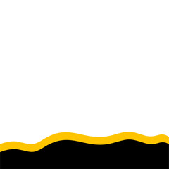 Black And Gold Wavy Footer