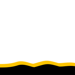 Black And Gold Wavy Footer