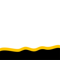 Black And Gold Wavy Footer