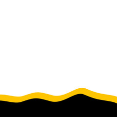 Black And Gold Wavy Footer