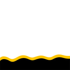 Black And Gold Wavy Footer