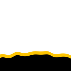 Black And Gold Wavy Footer