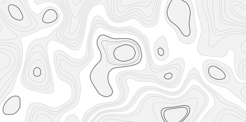 Abstract world map with black and white wavey line  world map top view. Topography map template for infographics Relief of the world map continent white background.