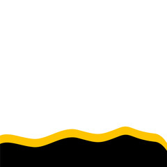 Black And Gold Wavy Footer