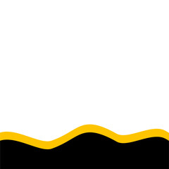 Black And Gold Wavy Footer