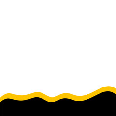 Black And Gold Wavy Footer