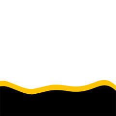 Black And Gold Wavy Footer