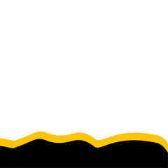 Black And Gold Wavy Footer