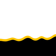 Black And Gold Wavy Footer
