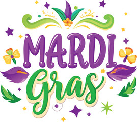 Vibrant Mardi Gras Celebration Vector Design