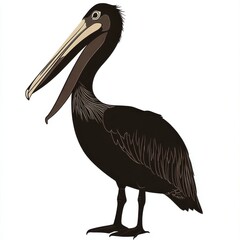 Fototapeta premium Brown Pelican illustration.