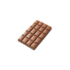 Obraz premium Chocolate bar with two pieces of dark milk chocolate. along with small pieces Isolated on a white background