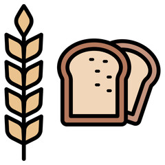식빵과 밀 아이콘