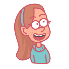 Cute cartoon Illustration girls and boys with various MBTI expressions