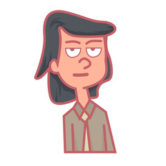 Cute cartoon Illustration girls and boys with various MBTI expressions