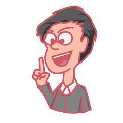 Cute cartoon Illustration girls and boys with various MBTI expressions