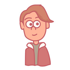 Cute cartoon Illustration girls and boys with various MBTI expressions