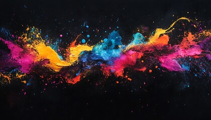 Abstract Color Splashes | Vibrant Art Background | High-Res
