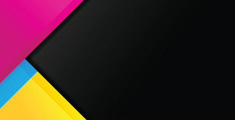 Creative cmyk abstract banner in paper style