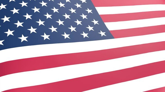 UNITED STATE OF AMERICA WAVING FLAG 3D MOTION GRAPHIC