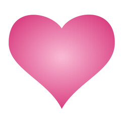 Heart shape love symbols isolated on the white background