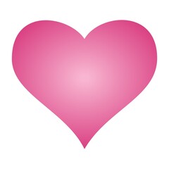 Heart shape love symbols isolated on the white background