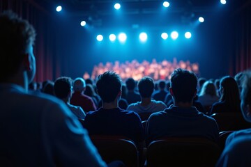 Hosting a Movie Night with Friends and Family Using a Large Screen Projector for a Memorable Cinema Experience, Home Entertainment and Bonding Moments Generative AI