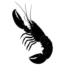 Obraz premium Silhouette of a Lobster