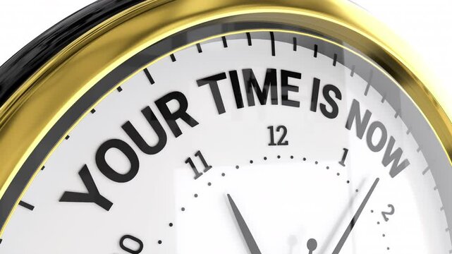 Don't wait your time is now written on the Clock about time as a resource 3d Animation