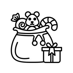gift christmas outline style