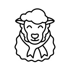 sheep avatar outline style