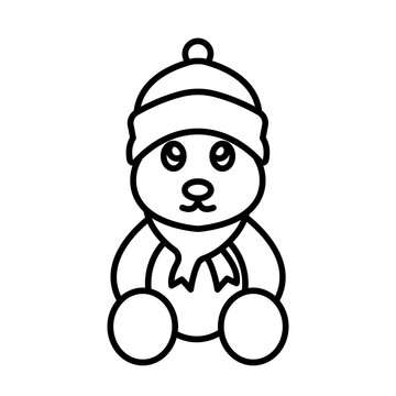 recommend clip art: bear doll outline style