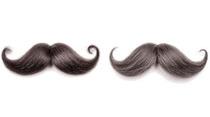 Collection of Stylish Moustaches in Varied Colors Generative AI