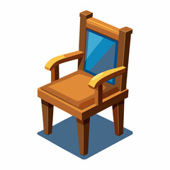 wooden chair isolated