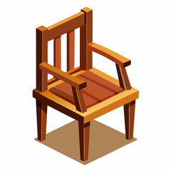 wooden chair isolated