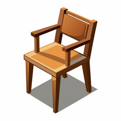 wooden chair isolated