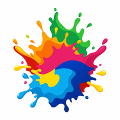 colorful splashes