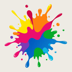 colorful splashes
