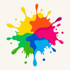 colorful splashes