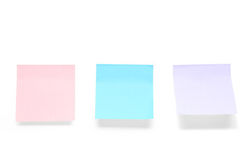 Fototapeta premium Different blank sticky notes isolated on white background