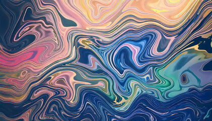 Colorful Psychedelic Marble Pattern Abstract Art Background
