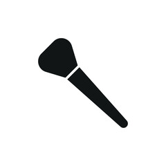 Makeup brush beauty icon in a flat and modern design, making cosmetic branding visually appealing