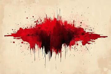 Dramatic Watercolor Blood Spatter for Graphic Design
