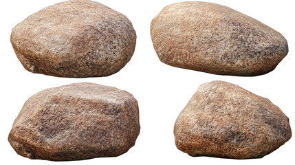 Heavy Rocks Collection on Transparent Background Generative AI